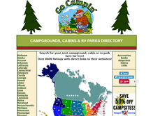 Tablet Screenshot of campgroundsontheweb.com